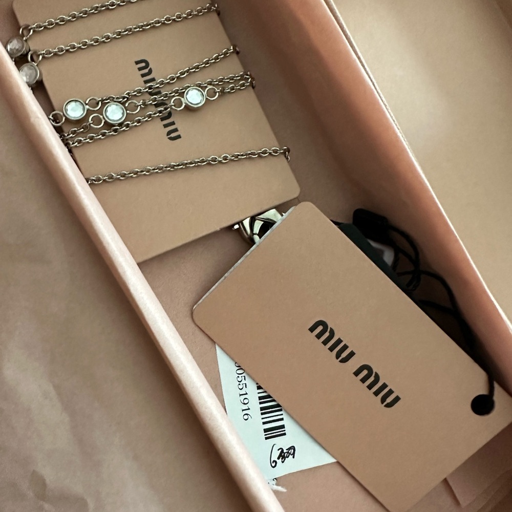 Miu Miu Chain With White Crystal